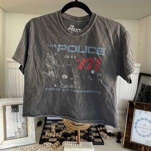 The Police Concert t shirt cropped